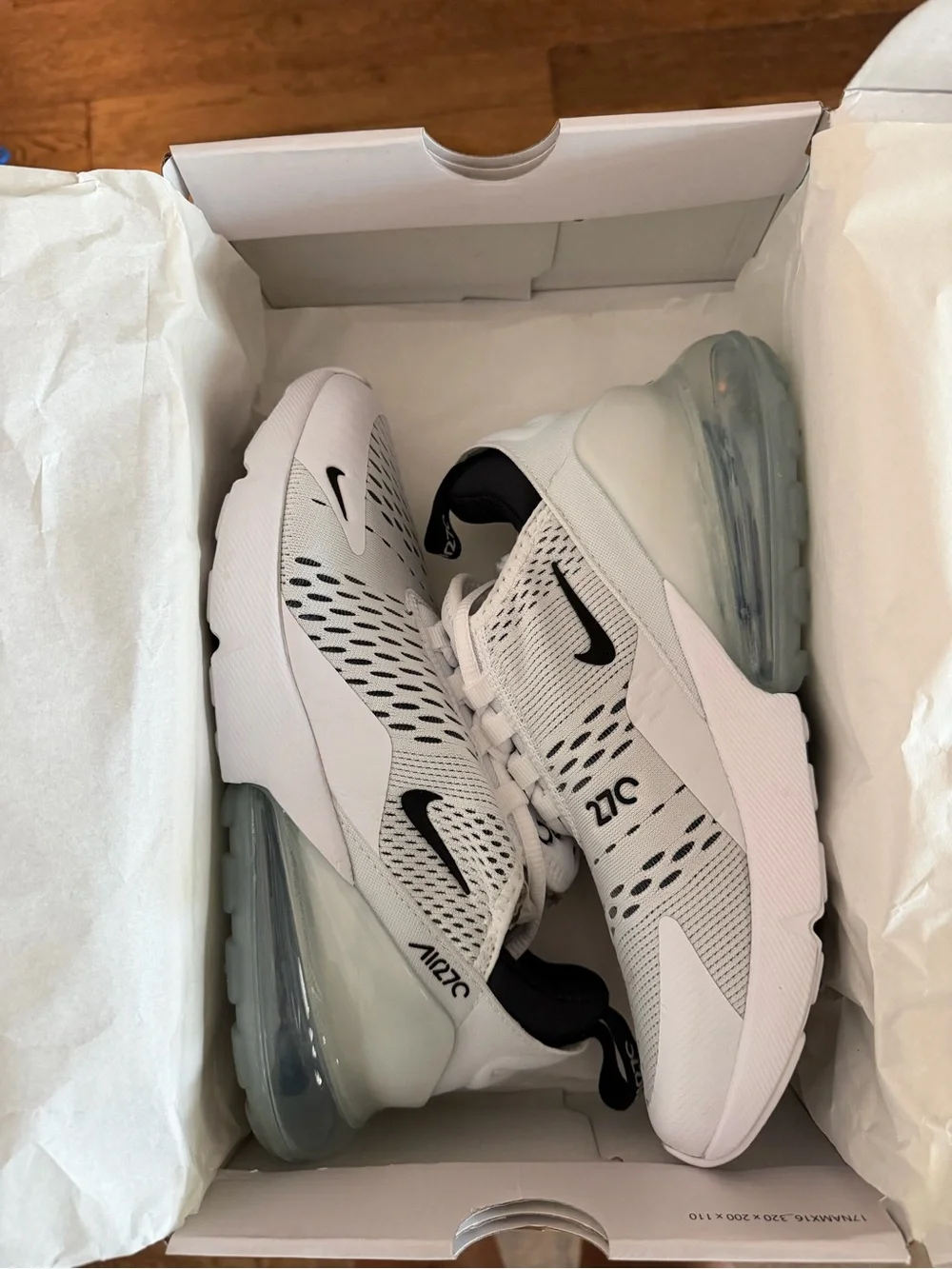 Nike White/Black Air Max 270 Women's Sneakers